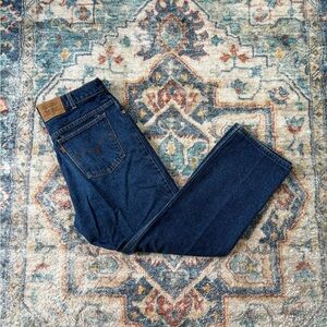 Vintage Levi’s 619 Darkwash Orange Tab Jeans Size 34